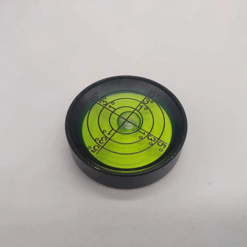 Pro Grade Aluminum Horizontal Leveler Bubble Level Tool With 1.2 Inch Circle Dial, 30mm Case, green liquid visible