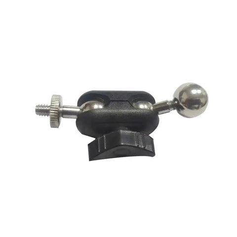 2 Pack Heavy Duty Clamp Mount Arm With Dual Head 17mm Ball Joint And One Quarter Inch Screw Connector, side view