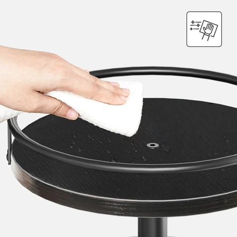 Cleaning surface of Rotating Spice Rack Lazy Susan With 360 Degree Turntable And Large Capacity Three Tier Vertical Storage Organizer