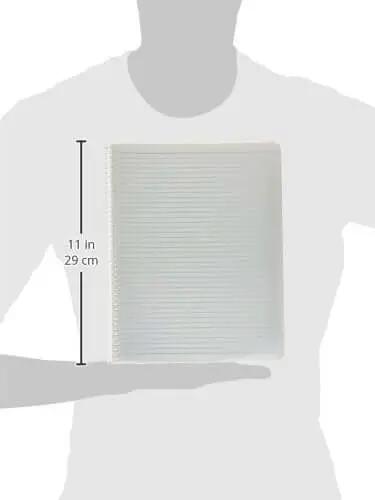 Cleanroom Notebook 8.5x11 College Ruled For Lab Work And Handy Documentation Made In USA Durable Lab Supplies For Cleanrooms PB2N016 By Connecticut Clean Room shown held by person with height scale.