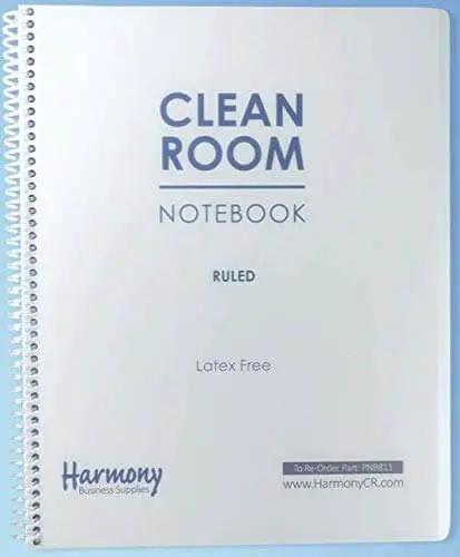 Cleanroom Notebook With Latex Free Polymer Coated Paper For Lab Use Eight Point Five By Eleven Inches 100 Pages Side Spiral College Ruled