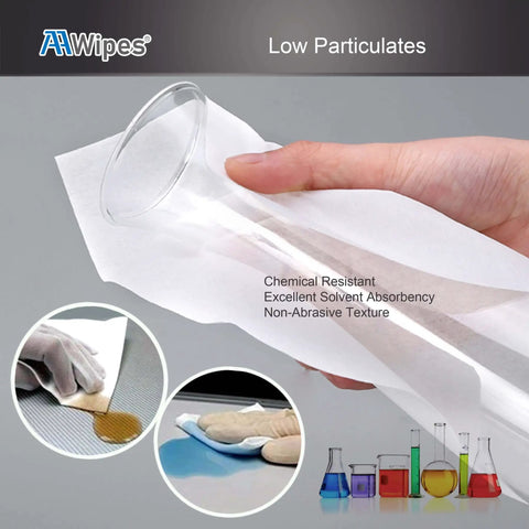Cleanroom Wipes 55 Percent Cellulose 45 Percent Polyester Nonwoven Blend Pro Grade 68 Gram 9 By 9 Inches in use