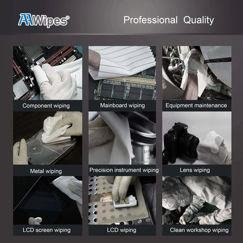 ESD Safe Cleanroom Wipes AAWipes uses for electronics and equipment maintenance