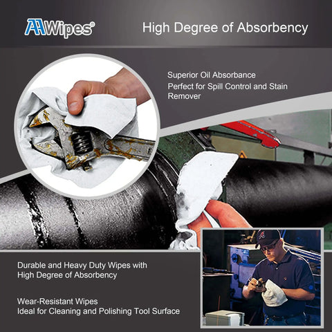 Cleanroom Wipes 55 Percent Cellulose 45 Percent Polyester Nonwoven Blend Pro Grade 68 Gram 9 By 9 Inches in use on machinery