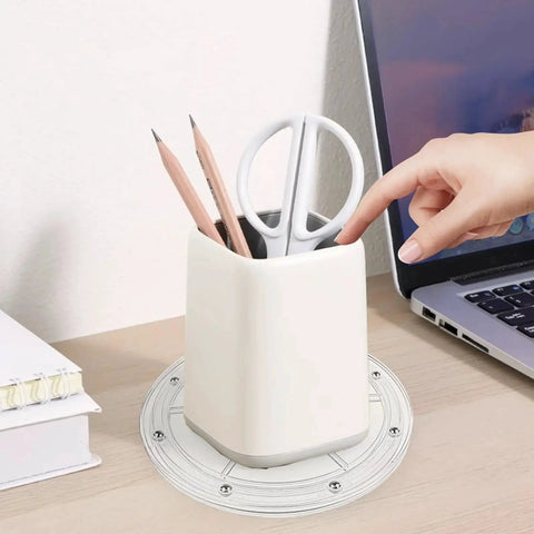Four 8 Inch Acrylic Lazy Susan Turntables With Ball Bearing Rotation 360 Degree Spinning Trays Clear Organizer Bases for desk items