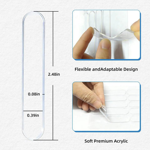 Clear Self Adhesive Door Silencers Long Strips Ultra Quiet Rubber Cabinet Bumpers For Slamming Prevention Invisible PVC Pads