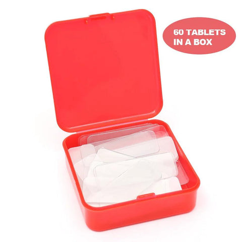 Double Sided Adhesive Pads Square Transparent Tape Cuttable For Walls Hangin Waterproof Gel Sticker Removable And Strong Hold Great For Power Strips Hooks Storage Boxes Carpets Picture Frames And More 60 Pcs In One Box