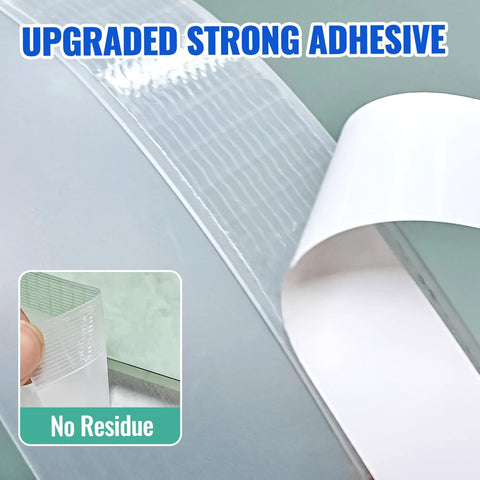 Clear adhesive weather-stripping door seal strip for doors, showers, and windows; Amazon brand.