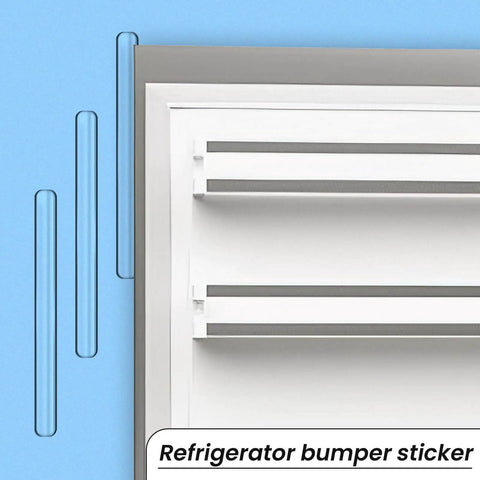 Clear Door Silencer Bumper Strips 22 Piece Rubber Cabinet Bumpers on refrigerator side