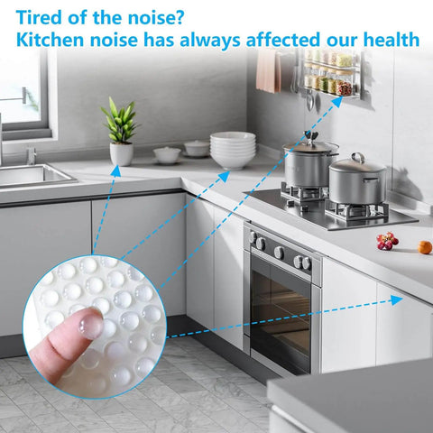 800 Pack Clear Cabinet Door Bumpers Self Adhesive Cushions for Cabinets, Drawers, Frames and Furniture No Hassle Quiet Close