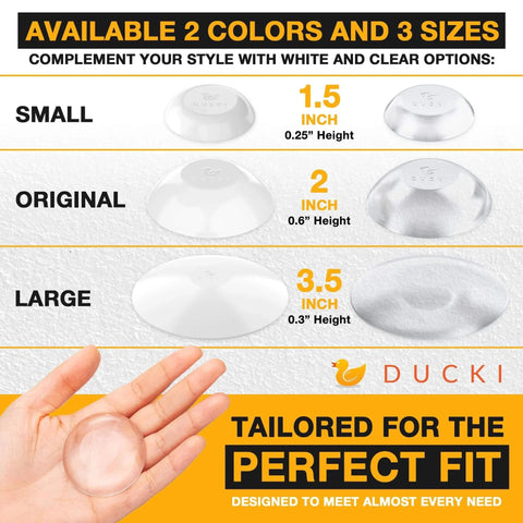 Door Wall Bumper Protector - Self Adhesive Stopping Shield Prevents Damage & Noise for Knob Handle, size options graphic