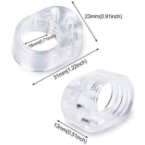 Five piece silent door stopper set protects floors and walls with painless no punch installation, doubles as a door knob guard