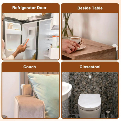 Clear Door Stopper Wall Protectors for Doors, 2 Inch Round Silicone Rubber Guard installed on various surfaces