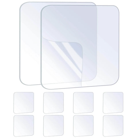 10 Pack Premium Double Sided Mounting Squares Clear Tape Waterproof Heavy Duty Adhesive Pads for Pictures and Posters Ideal for Hanging Strips