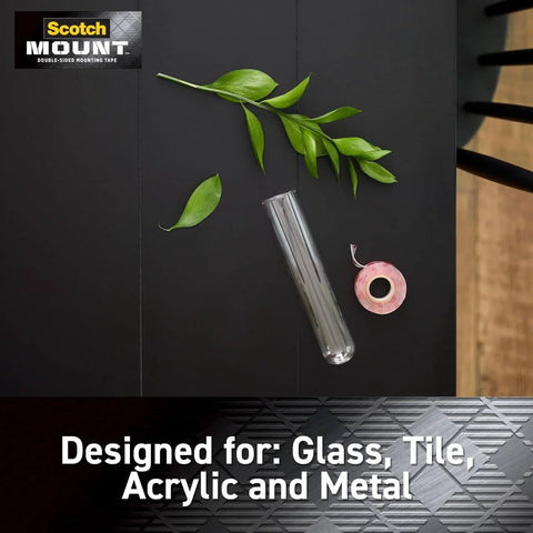 Clear Double Sided Mounting Tape With Industrial Strength Adhesive Holds Up To 15 Lbs 1 Inch Wide By 125 Inches Long Virtually Invisible Bond For Glass Tile And Acrylic Permanent Hold For Wall Decor And Lightweight Fixtures roll with foliage