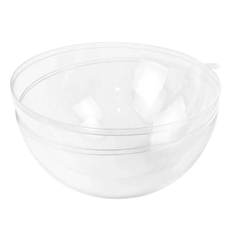 5.5" Clear Big Plastic Acrylic Arts & Crafts Giant Mold Shells Molding Balls Crafting Kit (140mm) shown in transparent halves