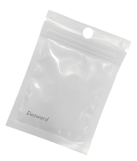 Clear plastic packaging labeled 'Deoward' for Six Piece Metal Zipper Pull Replacement Set For Luggage Suitcases Backpacks Jackets Purses And Handbags Clip On No Tools Needed Durable Black Great For Travel And Everyday Use.