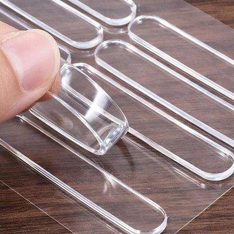 10 Pack Clear Cabinet Door Bumpers Self Adhesive Rubber Cushions For Cabinets, Drawers, And Furniture Edges, Quiet No Squeak