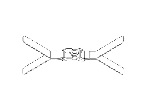 Diagram of Self Adhesive Safety Latches For Baby And Adults, Clear Multi Use Straps with four flaps, no tools required, 9 inch length, cut to fit.