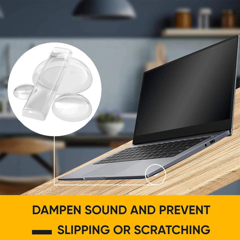 Clear Cabinet Bumper Pads Set With Self Adhesive Silicone Cushions For Doors, Drawers And Furniture Includes Four Shape Sizes