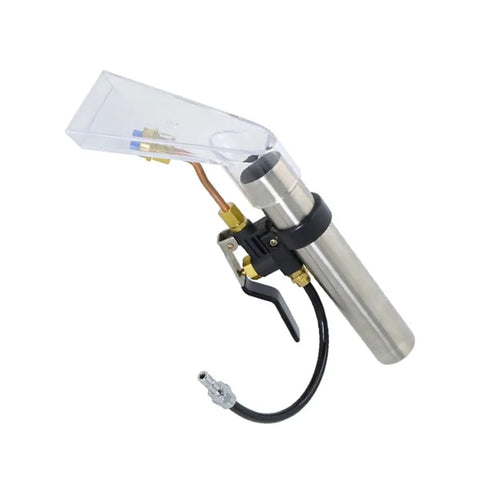 Upholstery Scrub Head Attachment For Vacuum Cleaners clear scrub head with sprayed extraction nozzle, side view