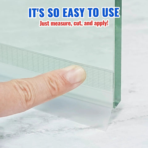 Weather Stripping Door Draft Stopper Shower Door Seal Strip Window Seal, clear silicone gasket, Amazon brand
