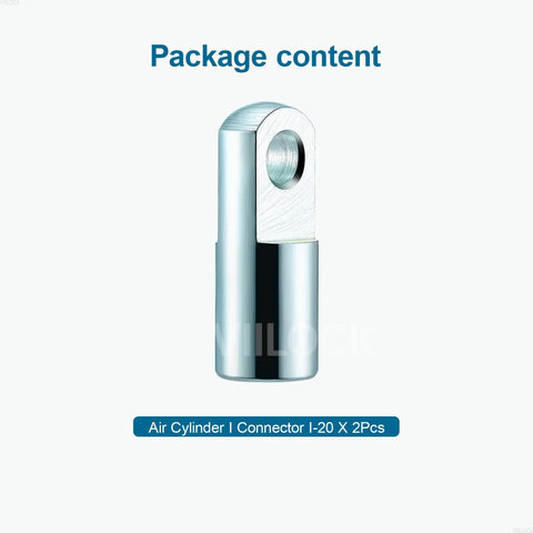 2pcs Air Cylinder Rod Clevis End, M8x1.25 Female Thread I Type Connector Air Cylinder Accessories I-20, single piece view