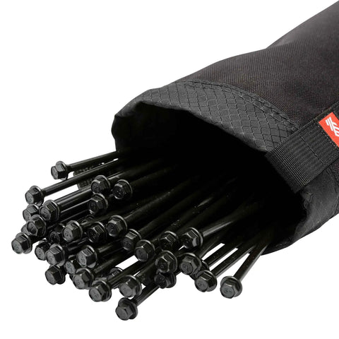 Versatile Clip On Utility Pouch For Vests And Tool Belts with black fasteners exposed, ideal for roofers, car techs, and DIY pros