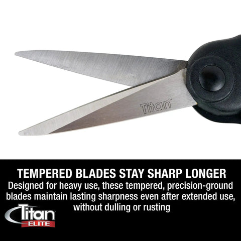 Industrial Grade Heavy Duty Scissors close-up showing stainless steel blades and comfortable handles for precise cutting