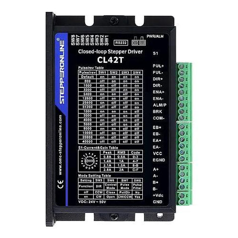 Closed Loop Stepper Motor 1 Axis CNC KIT 14Ncm/19.83oz.in Nema 17 Motor & 0-3.0A 24-48VDC Closed Loop Stepper Driver CL42T V4.1
