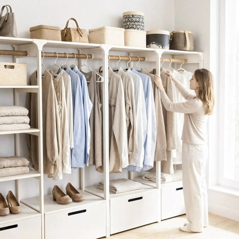 Space saving 50 pack slim plastic hangers provide durable, lightweight closet organization for apartments and dorm rooms