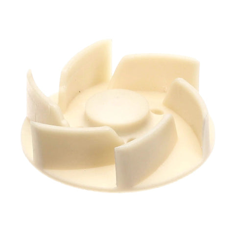 CMA Dish Machines 13503.71 Impeller front view, cream-colored OEM replacement for dishwashers and glass washers, ensuring proper spray action.