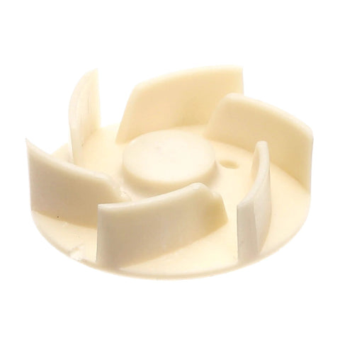 CMA Dish Machines 13503.71 Impeller - white plastic replacement part for water spray action in dishwashers, side view