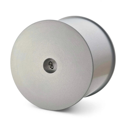 Close-up of a CNC aluminum hub for 2pcs 51mm Robot Wheels Pair with 6mm bore and lightweight design for robotics.