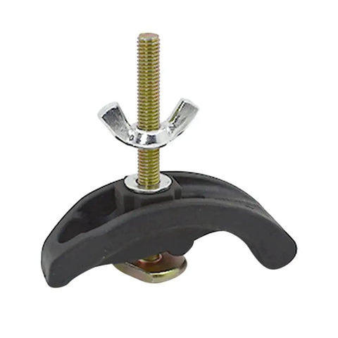 4 Pcs Arcuate Press Plate Clamp For CNC Engraving Machines And T Slot Router Tables high precision fixture shown with adjustable nut.