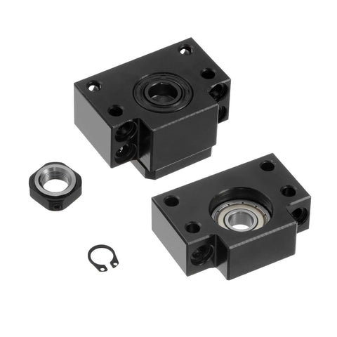 Ball Screw BK12/BF12 End Supports with Metal Ball Screw Nut for CNC Machine 1 Set, showing two supports and accessories.