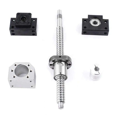 RM1605 ball screw set with ball nut, end supports, and coupler for 3 Pack 2 Pcs HGR15 HGH15 500mm Linear Sliding Rail Guide