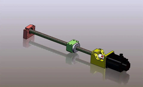 CNC Ballscrew Kit SFU2010 RM2010 Anti Backlash 20mm Diameter 1500mm Length Lead 10mm with Nema 23 Bracket