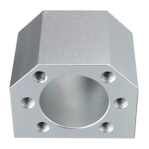 Front view of ✝️ 1PCS Ballscrew Nut Housing Nut Bracket Holder fit for RM1604 1605 1610 SFU1605 Ball Screw Nut Housing CNC