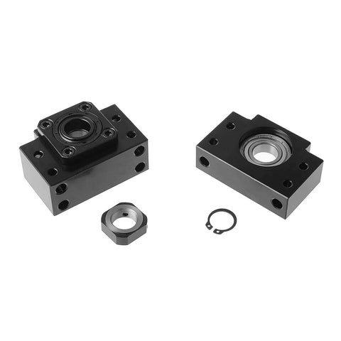 ✝️ 2pcs Ballscrew End Supports 1pcs BK10 Fixed Side + 1pcs BF10 for CNC Router Parts RM / SFU1204 Ballscrew 1204, carbon steel supports