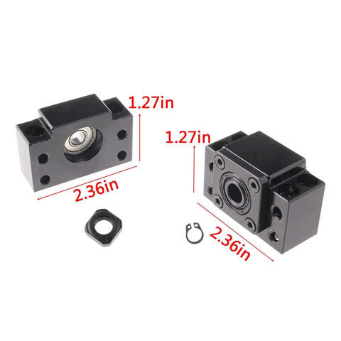 Ball Screw Kit SFU1605 1500mm 16mm Diameter With BK12 BF12 End Supports showcasing dimensions and components.