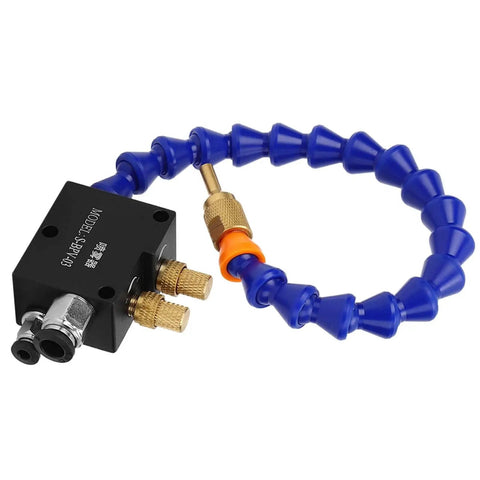 Cooling Sprayer System for CNC Lathes and Milling Machines, Slick All In One Coolant Spray Kit with adjustable nozzle and connectors
