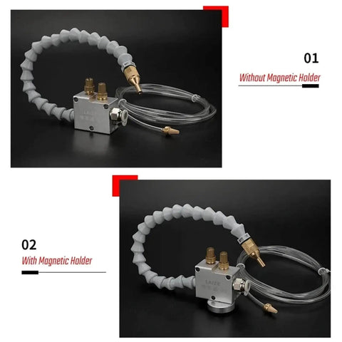 Coolant Lubrication Spray System For CNC Lathe Milling Drill Engraving Machines, 8mm Pipe Cooling, Dark Green Air Cylinder Tool