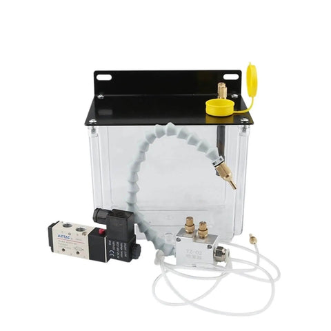 CNC Engraving Sprayer for Metal Cutting Cooling and Lubrication Oil Pump, Transparent 3 Liter Oil Can, Heavy Duty Spray System for Machine Tools