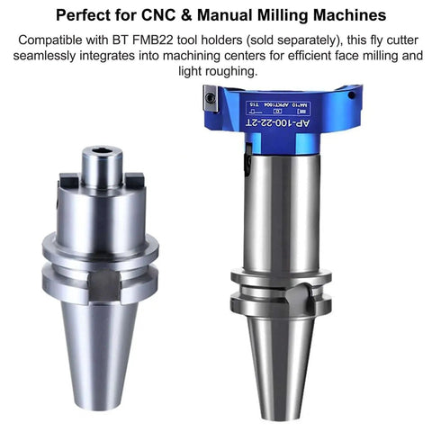 Pro Grade 90 Degree Dual Insert CNC Fly Cutter For BT FMB22 Tool Holder for metal face milling and aluminum surface finishing