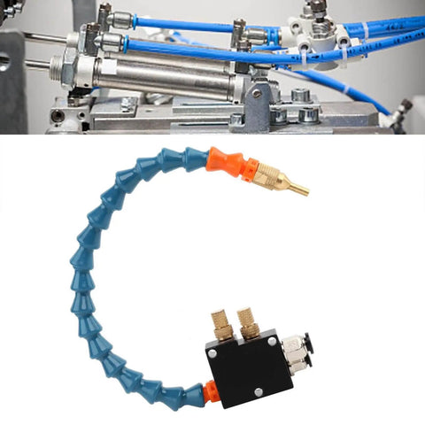 Metal Cutting Fog Coolant Lubrication Spray System For CNC Lathes And Milling Machines ABS Construction Reduces Coolant Waste By Over Eighty Percent with tubing and adjustable nozzle