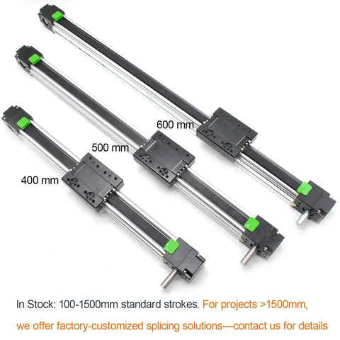 High Speed 400 MM 16 INCH Stroke Belt Drive Linear Guide Rail Motion Slide Actuator Module for CNC Linear Position Kit in various sizes
