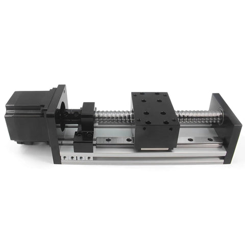 Dual Linear Rail Guide Ballscrew SFU1605 with Square Linear Rails with NEMA23 Stepper Motor, 100mm Stroke for CNC Router X Y Z Actuator