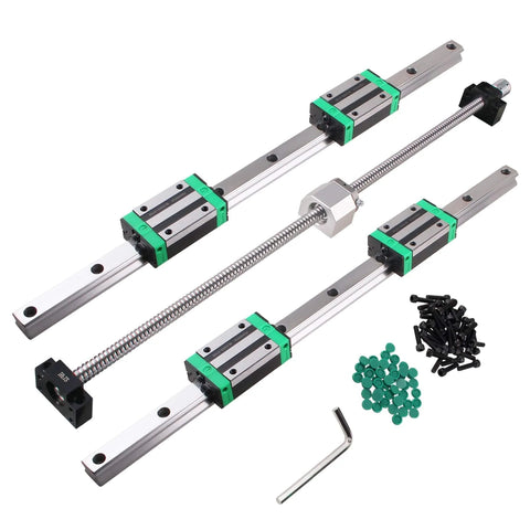 HGR20 Linear Motion Kit with 2pcs 800mm Rails and SFU1605 850mm Anti Backlash Ball Screw, BK12 BF12 End Supports, DSG16H Nut Housing.