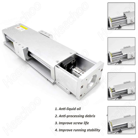 CNC Linear Motion Rail Guide 200mm Stroke Ball Screw Electric Linear Stage Actuator with Dust Cover for Nema23 Stepper Motor
